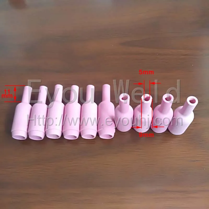 

10pcs 10N51ML 3#ML Thin Middle Length Ceramic Nozzle For Narrow / Deep Hole / Gap - TIG Welding Tube [WP17 WP18 WP26]