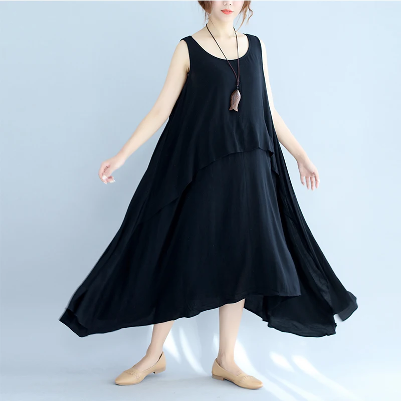 2017 плюс размер летнее Стильное женское платье Однотонный сарафан с принтом