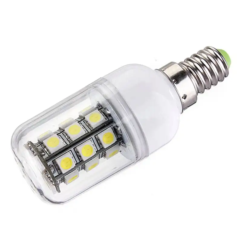 Цена E14 3W 350LM 27 Светодиодный 5050-SMD энергосберегающий Чистый теплый белый светильник кукурузы лампа AC/DC12V