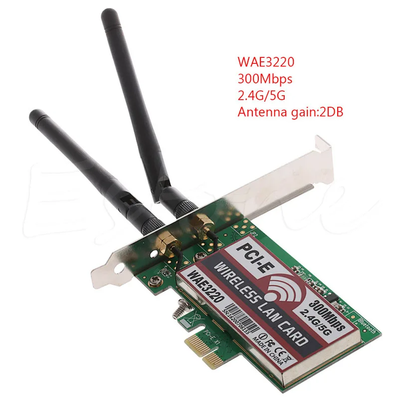 Высокое качество 300 м настольный двухдиапазонный LAN Wifi беспроводной PCI-e PCI карта Wlan адаптер 2dBi антенна Wifi сетевая карта