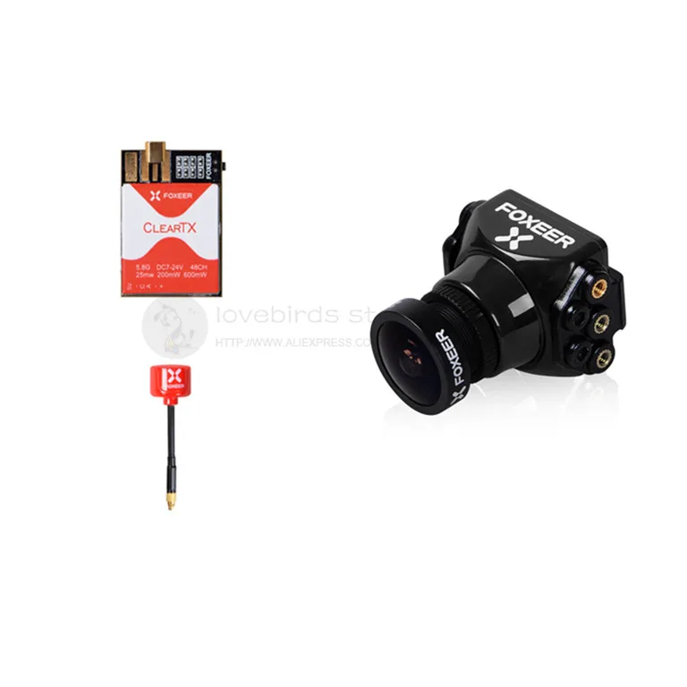 

Foxeer FPV combos arrow mini camera 21*21mm + ClearTX 2 5.8G 48CH VTX + Lollipop 2 antenna MMCX for DIY FPV mini racing drone