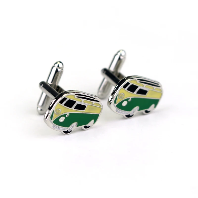 

Fashion Camper Van Cufflinks T1 Mini Bus Car Kombi Combi Novelty Alloy Cuff Links For Men Shirt Cuff Buttons Wedding Jewelry