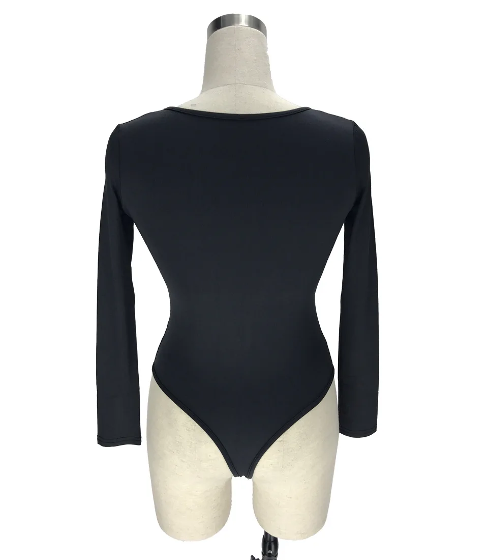 mesh bodysuit New Women's Long Sleeve Round Neck Sexy Romper Women Sexy Bodysuit S-3XL Plus Size Jumpsuits for Women Stripper BodySuit AR014 white long sleeve bodysuit