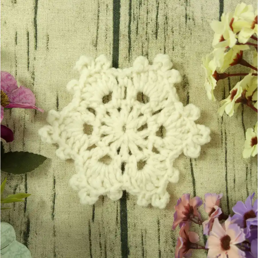 Сделай Сам Многоцветный 8 см снежинки Coaster ручная работа вязание крючком Doilies