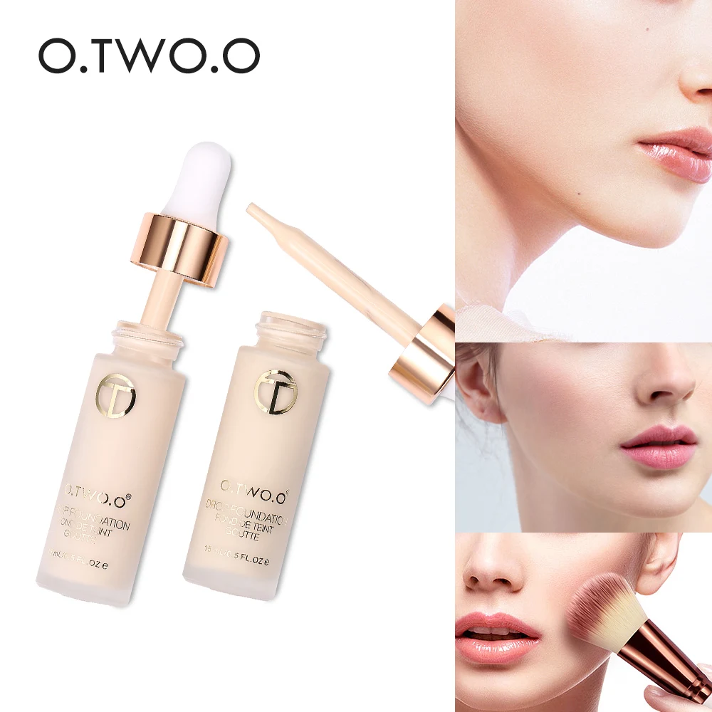 

O.TWO.O Makeup Face Foundation Liquid Long Lasting Concealer Full Covering Face Base Liquid Foundation BB Cream Cosmetic Make Up