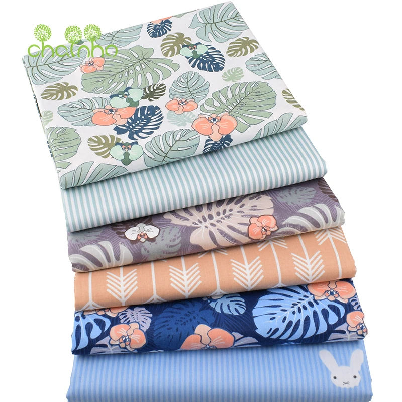 

Chainho,Monstera Series,Printed Twill Cotton Fabric,Patchwork Clothes,DIY Sewing&Quilting Material For Baby &Children,Half Meter