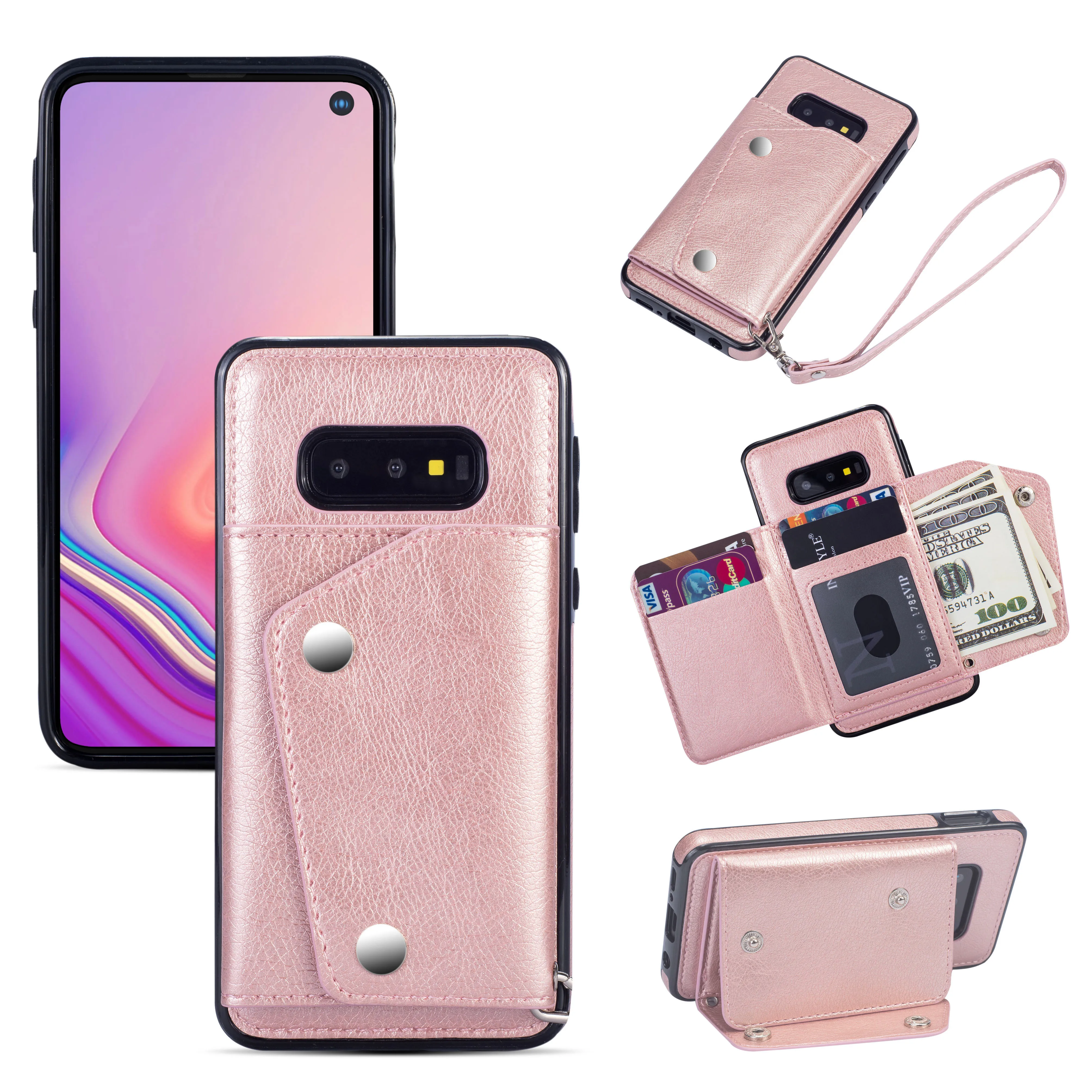 

For Samsung Galaxy S10 S8 S9 Plus Luxury Wallet Leather Case for Samsung Galaxy S7 Edge Card Holder Cover Protection Phone Bag