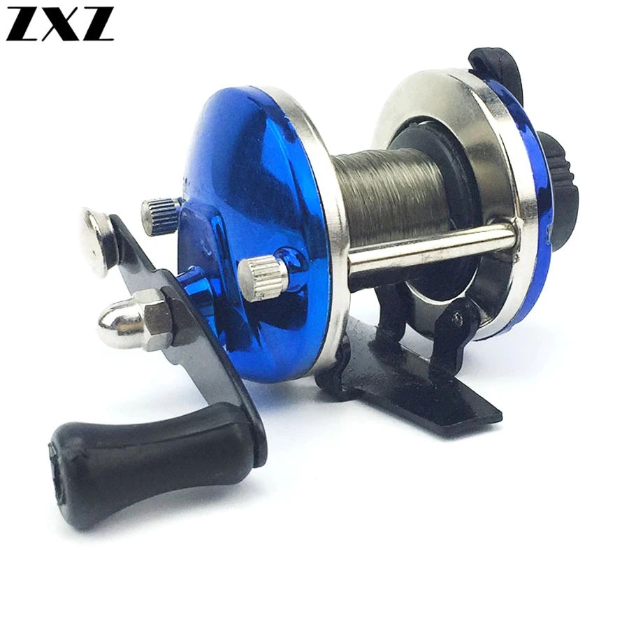 

Mini Ice Fishing Spinning Reels Metal Feet Reel Rotation Fish Water Wheel Baitcast Roller Coil Tackle Vessel Pesca with 50M Line