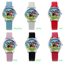 o1 2017 Luxury Brand Sport Cartoon Watches Women Leather Quartz-watch Male Female Clock Relogio Feminino Montre Gift