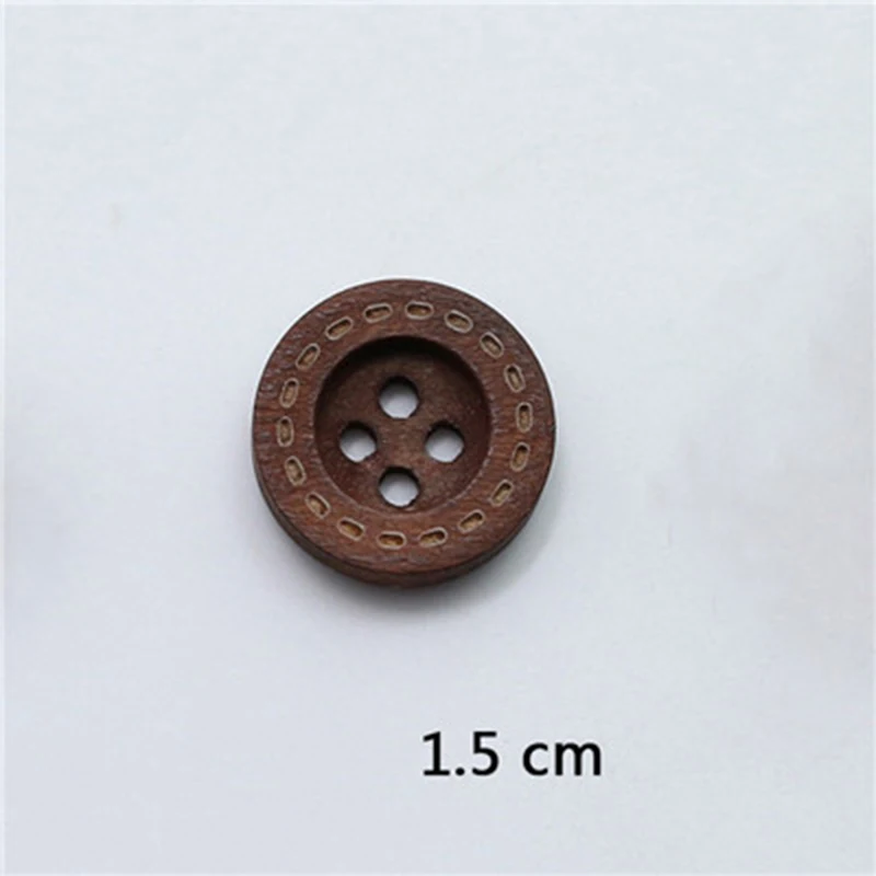 Nouveau 10 pcs Café Marron Bois Scrapbooking //// Couture Boutons 30 mm
