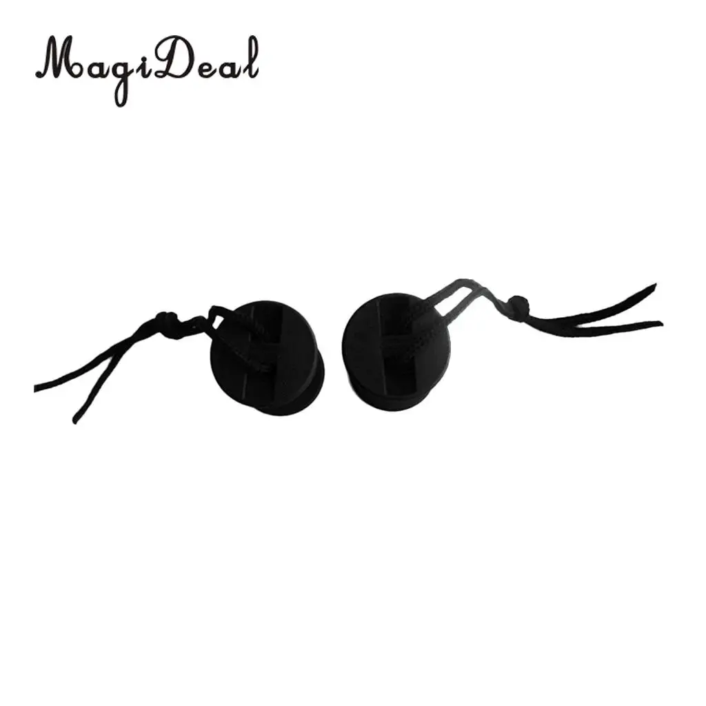 MagiDeal Hot Sale 2Pcs Black Surfboard Leash Plug With Cord 50mm for Outdoor Kayak Canoe Surfing Fishing Water Sports