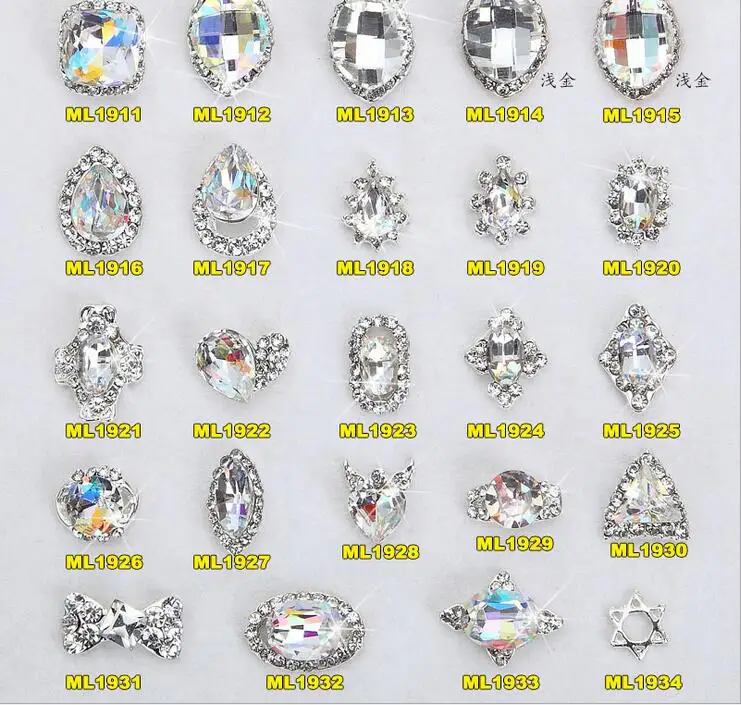 

100PCS/Lot 2016 NEW Design Real K9 Crystal Stone Charming 3D Nail Art Designs Manicure Jewelry Rhinestones DIY Decoration