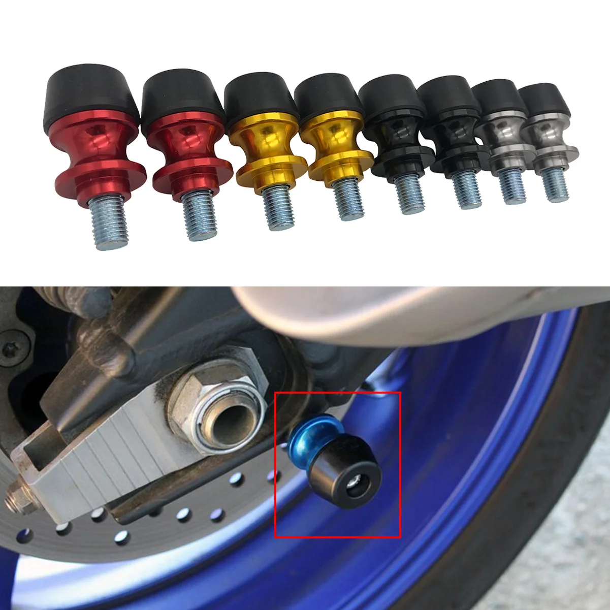 

For YAMAHA YZFR3 YZF-R3 YZF R3 2015 2016 2017 2018 2019 Motorcycle Accessories Swingarm Spools Slider Stand Screws