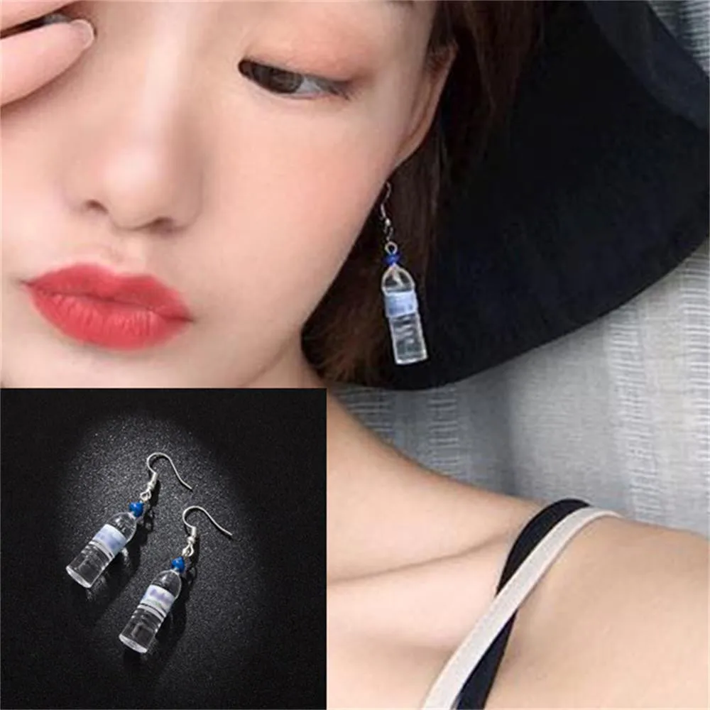 

Women Fashion Spring Water Bottle Pendant Dangle Earrings Jewelry for Party11.5