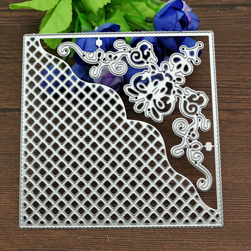 

Grid Background Square Frame Metal Cutting Dies Stencils for DIY Scrapbooking DIY Paper Cards Photo Album Decorative Embossing