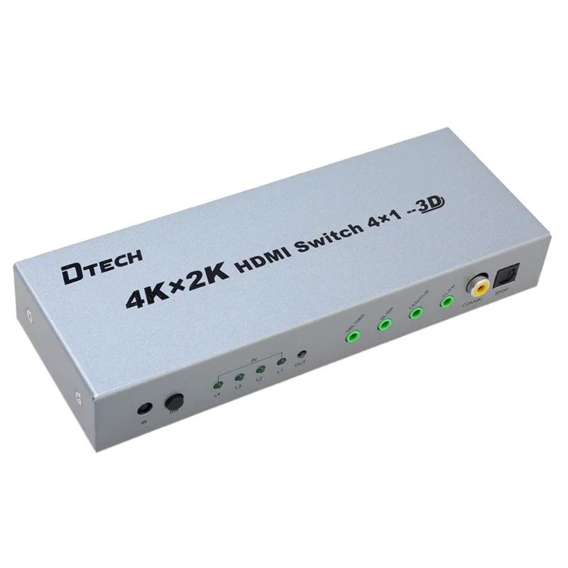 

DT-7041 HDMI Switcher Quad In and Out HDMI HD Switcher with Independent Audio 4K Switcher 3D