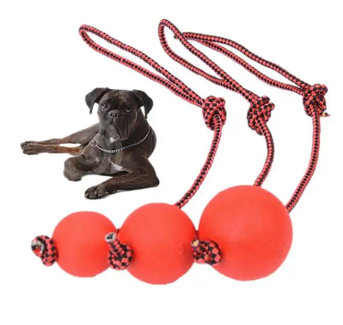 

Dog Toys For Large Dogs Toy Rubber Molar Teeth Bite Train Solid Bite-resistant elastic Non-toxic Odorless Pet Ball Toy