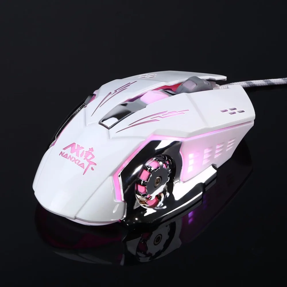 NANXIA M610 6D Проводная Мышь 4 кнопки Gamer портативных ПК Мыши светодио дный USB проводной