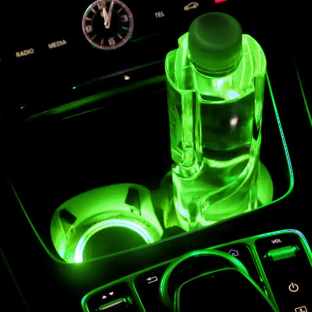 CARPRIE 2 шт солнечный Кубок Pad светодиодный coaster светодиодный свет крышки интерьера фонари Dropship.3.11