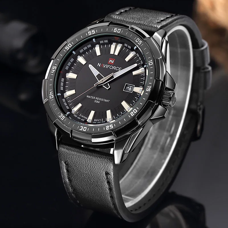 Preise NAVIFORCE Mode Casual Sport Männer Uhren Herren Quarz Datum Uhr Mann Leder Band Army Military Armbanduhr Relogio Masculino