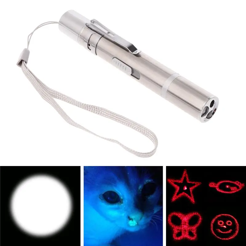 Забавный кот палка лазерная указка с веревкой USB перезаряжаемая светодиодная