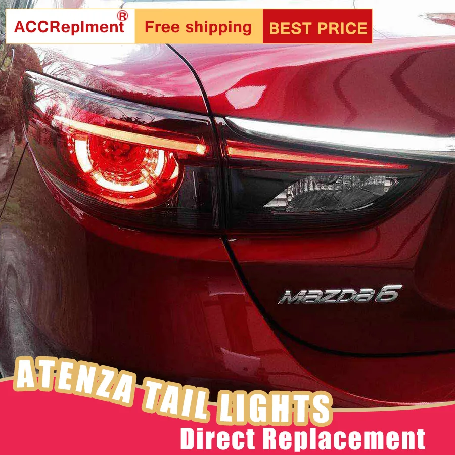 Best Car Styling LED Tail Lamp for Mazda 6 Tail Lights 2014-2018 for Atenza Rear Light DRL+Turn Signal+Brake+Reverse LED lights 2