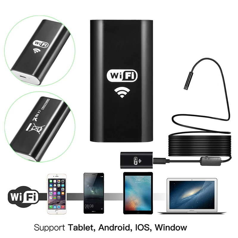 Rechargeable WiFI Endoscope Transmitter Box Only For Wifi Medical Ear Spoon Camera USB Android IOS Otoscope | Красота и здоровье
