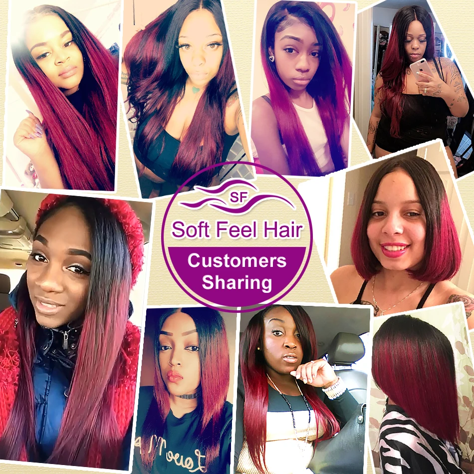 Soft Feel Hair Ombre Peruvian Hair Weave Bundles 1B/Burgundy Ombre Straight Human Hair 3/4 Bundles Red 99J Remy Hair Extensions Soft Feel Hair Ombre Peruvian Hair Weave Bundles 1B/Burgundy Ombre Straight Human Hair 3/4 Bundles Red 99J Remy Hair Extensions