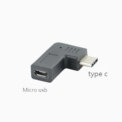 

90 Degree Type C Male To Micro USB Female Converter Adapter For Macbook S8 Note8
