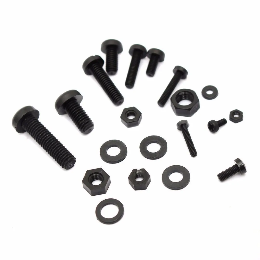 150pcs/lot Black Nylon Hex Screw Kit Bolt Nut Standoff Spacer Assortment Set Non-magnetic Screw M2 M2.5 M3 M4 M5