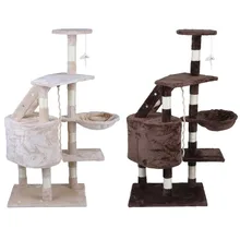 

Cat Toy House Bed Hanging Mouse Cat's Tree 120CM Pet Scratching Post Kitten Climbing Post Sisal Playing Toy Pet Climbing Frame