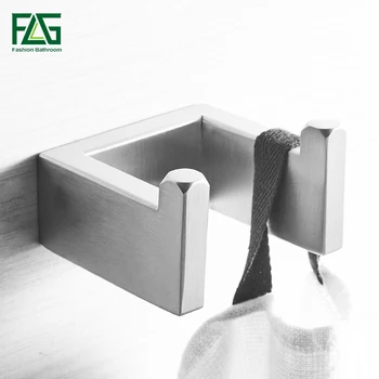 

FLG Robe Hook Clothes Hook 304Stainless Steel Nickel Brushed Finish Square Bathroom hook Bathroom Accessories