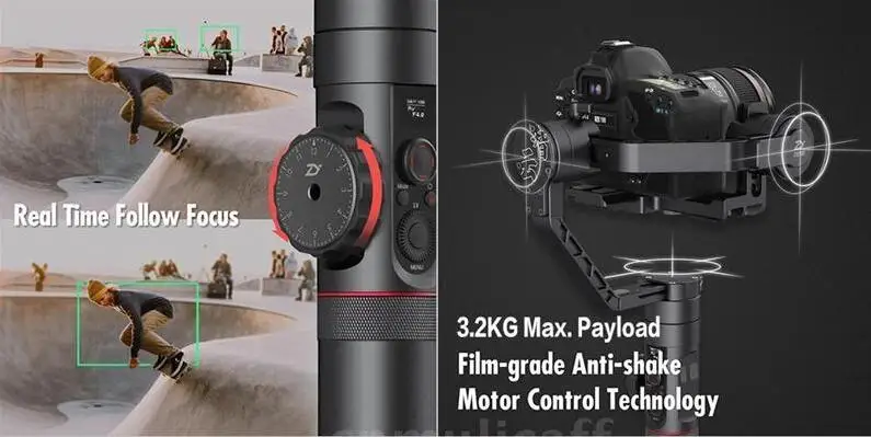 Zhiyun Crane 2 3-осевой портативный монопод с шарнирным замком видео Камера гироскоп стабилизатор бесщеточный мотор для Canon Nikon DSLR Камера нагрузки 3200g