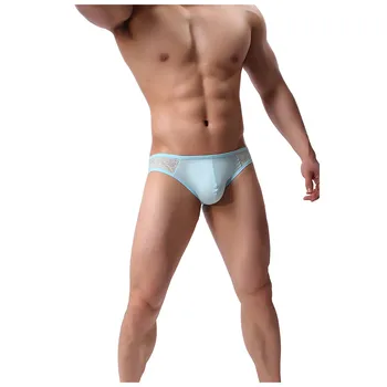

Men High Elasticity Sexy Underwear Taste Silk Sliding Ice Silk Underwear Low Waist Underwears Breathable Sexy Underpants