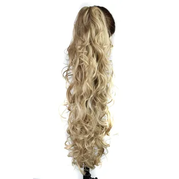 Luxury for Braiding 30inch 210g  Long Wavy High Temperature Fiber Synthetic Hair Pieces Claw Clip Ponytail Extensions for Women 3