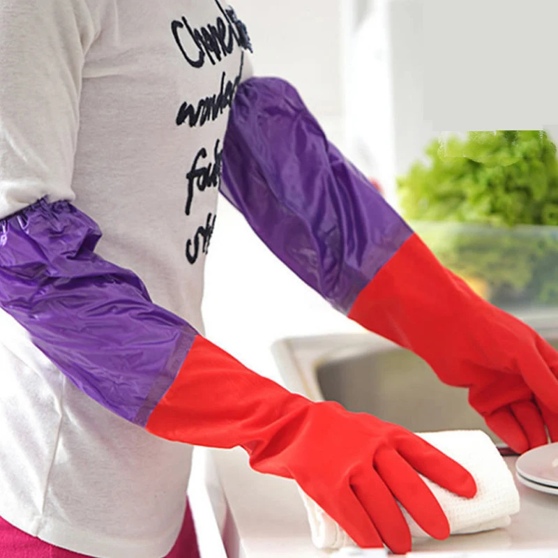 Waterproof Household Glove Warm Dishwashing Glove Water Dust Stop