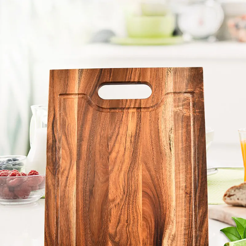 

Premium Thick Acacia Wood Grain Cutting Board with Groove, Chopping Boards for Vegetable, Fruits, Meat and Cheese