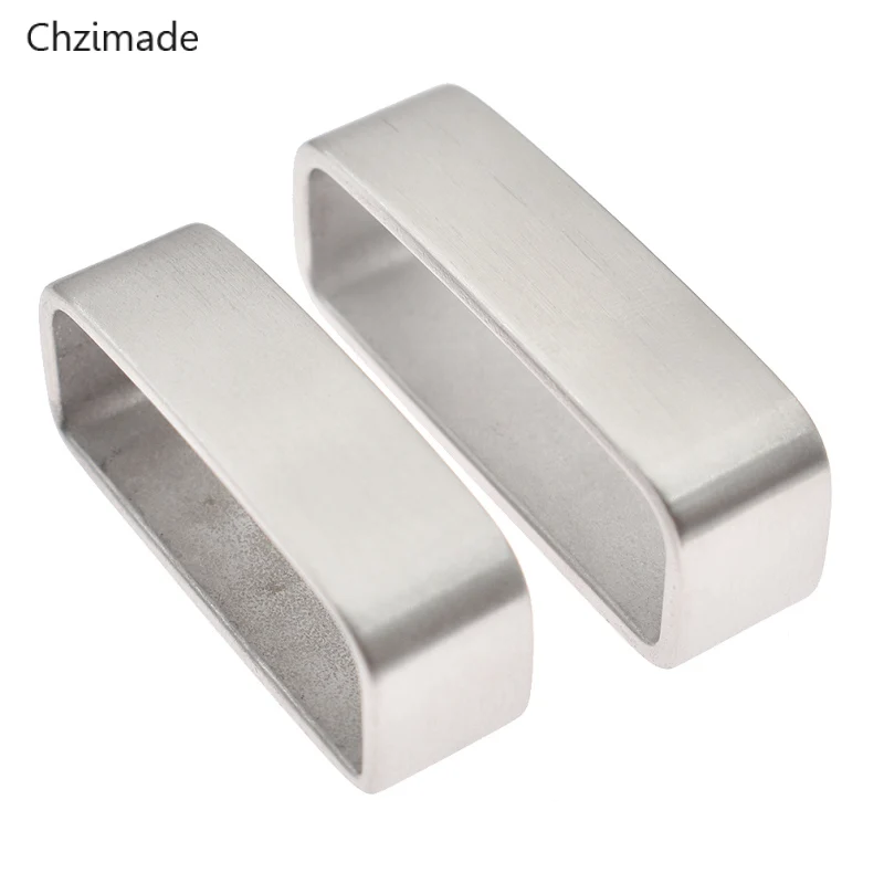 Chzimade Stainless Steel Belt Loop Diy Leather Crafts Strap Loop Keeper For Men Garment Handbags Accessories