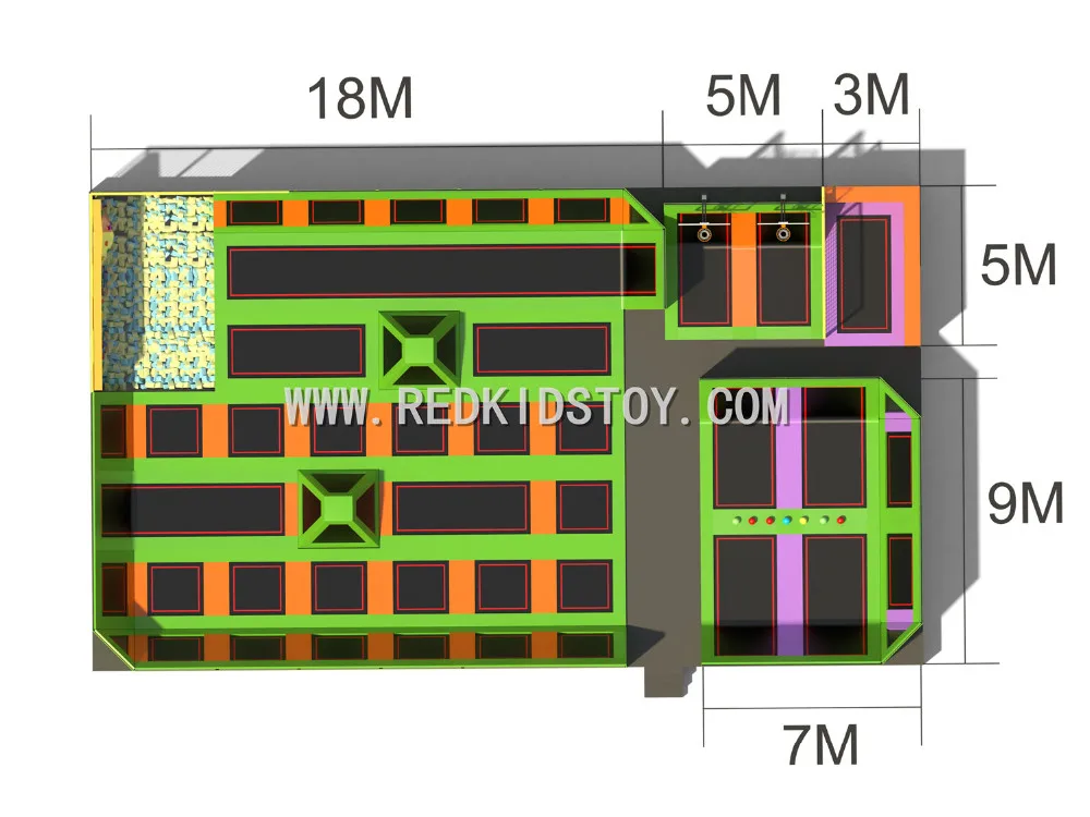 Супер большой Детская безопасность парк батут Горячие Большой Крытый спортивный батут для взрослых с Детская безопасность чистая lg-hz014a