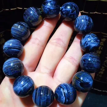 

Top Quality 18.4mm Genuine Natural Pietersite Stone Bracelet For Women Men Stretch Crystal Big Round Beads Bracelet Jewelry Gift
