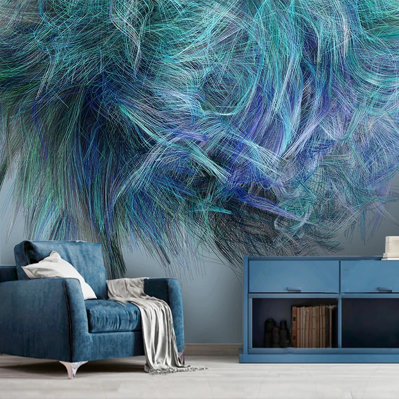 

Custom Mural Wallpaper For Walls 3D Modern Abstract Colored Lines Art Wall Painting Living Room Bedroom Decoration Wall Covering