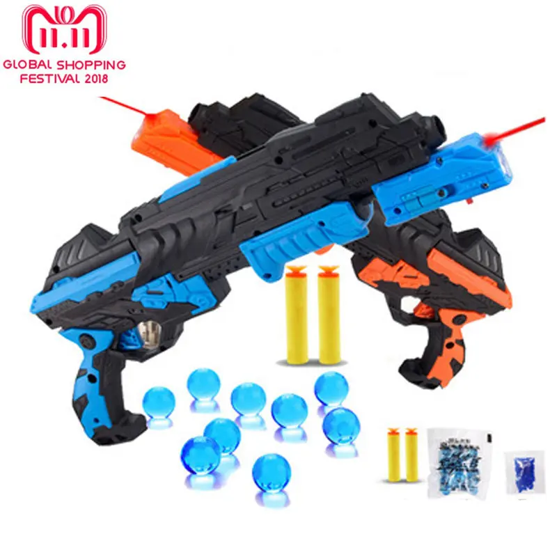 

Dropshipping Crystal Bullet Gun Toy 2 Colors Long Range Infrared Ray Soft Bullet Water Bullet Double Mode For Kids Toy Gift