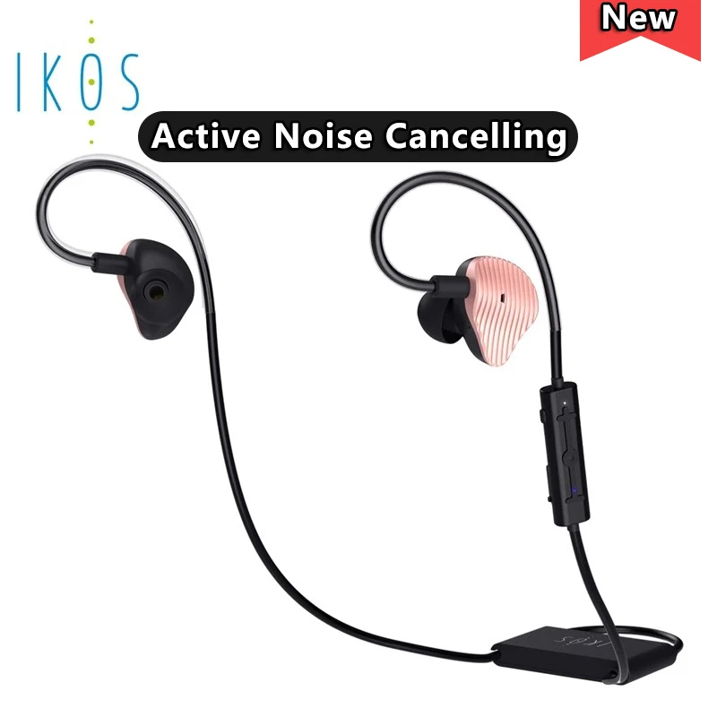 IKOS Active Noise Cancelling Headphone Bluetooth Headphones In Ear Microphone Hi Fi Deep Bass Wireless Headphones