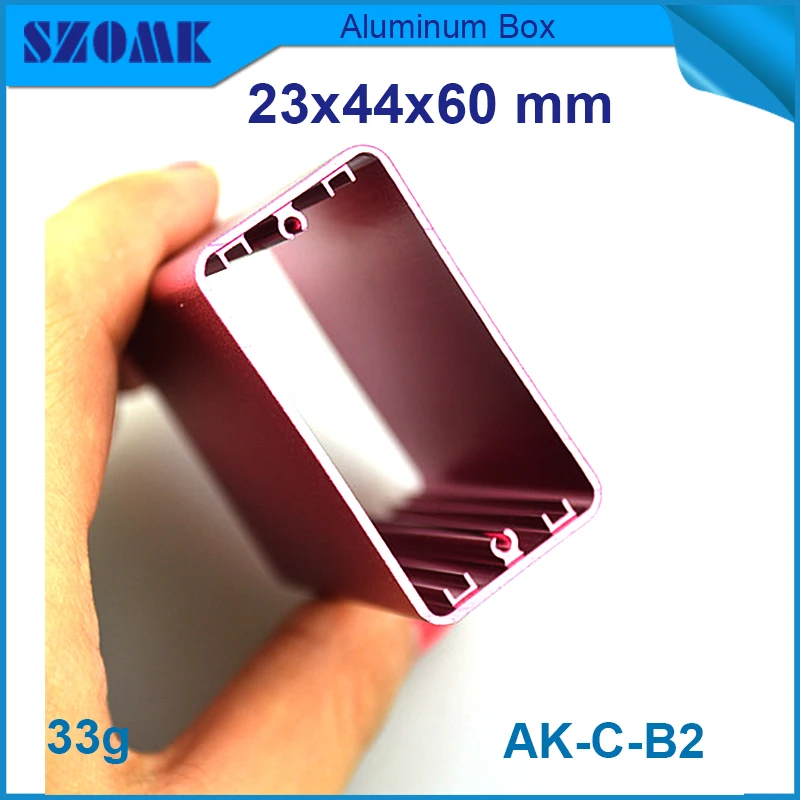 

1 piece free shipping aluminum junction electronic enclosures box 23(H)x44W)x60L) mm very small aluminum cabinet case housing