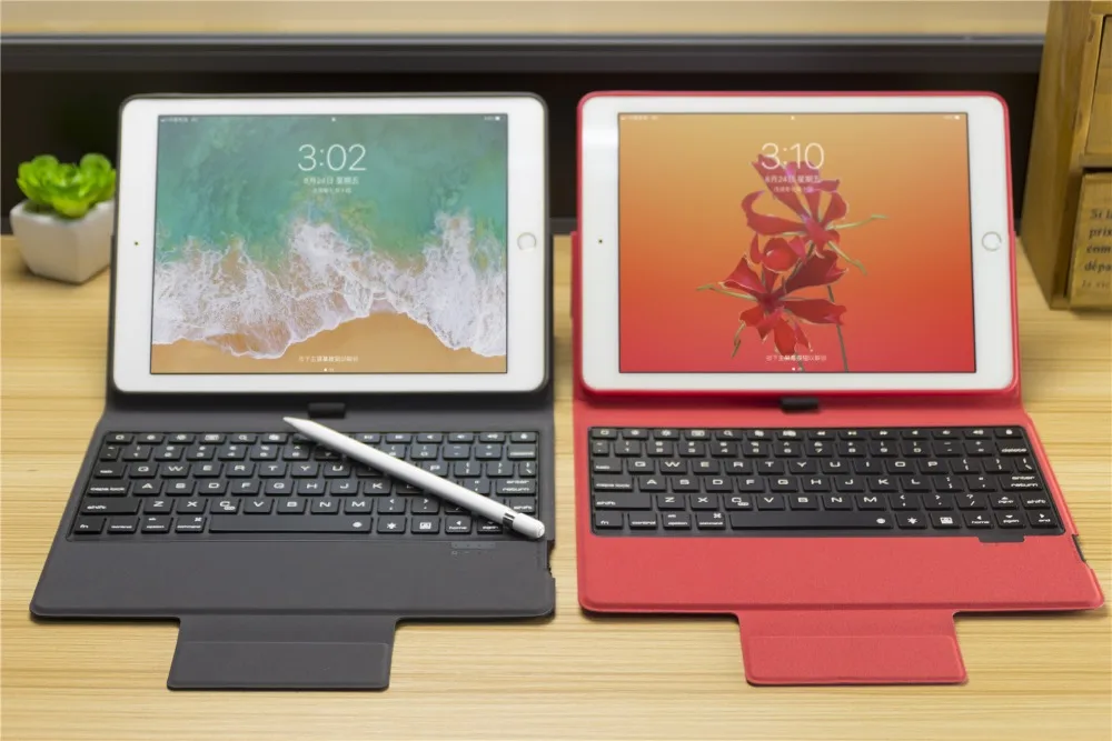 Bluetooth беспроводной Чехол клавиатура для iPad 9 7 2018 2017 с держателем карандашом умный