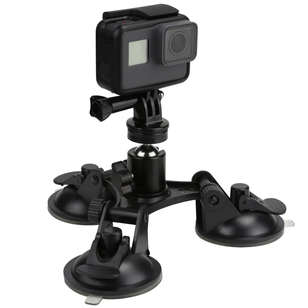 Low Angle Go Pro Suction Cup Mount with Tripod Ball head Sucker for