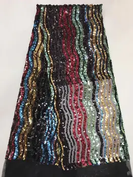 

CiCi-6.309 fashionable sequins tulle embroidery french net lace fabric for party dress