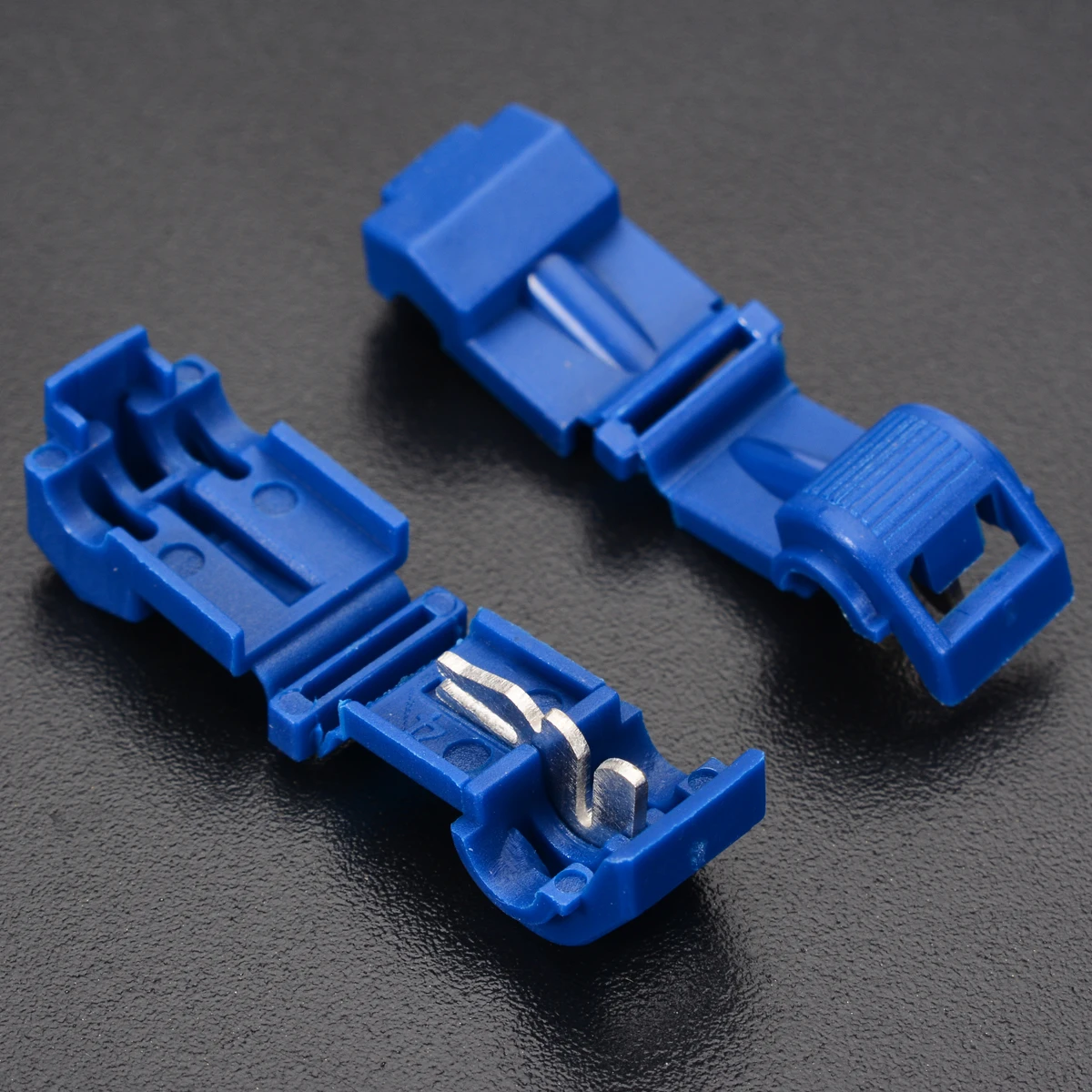 40pcs/lot T-Taps & Male Insulated Wire Cable Connector Terminals Mini Blue Quick Splice Scotch Lock Terminal Crimp