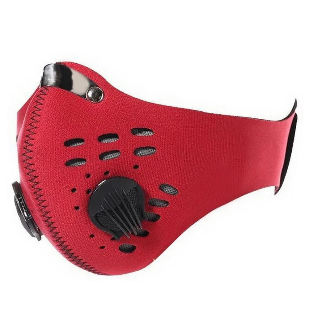 Загрязняющая воздух зимняя дышащая велосипедная маска из активированного угля для горного велосипеда, шоссейного велосипеда, велосипедная маска на половину лица, Пылезащитная велосипедная маска R