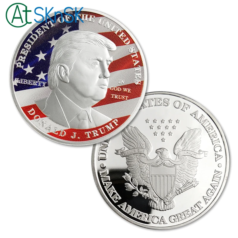 

1PC Sample Make American Great Again Trump Collector Coin Price US President Donald Trump Inauguration Commemorative Coins Set
